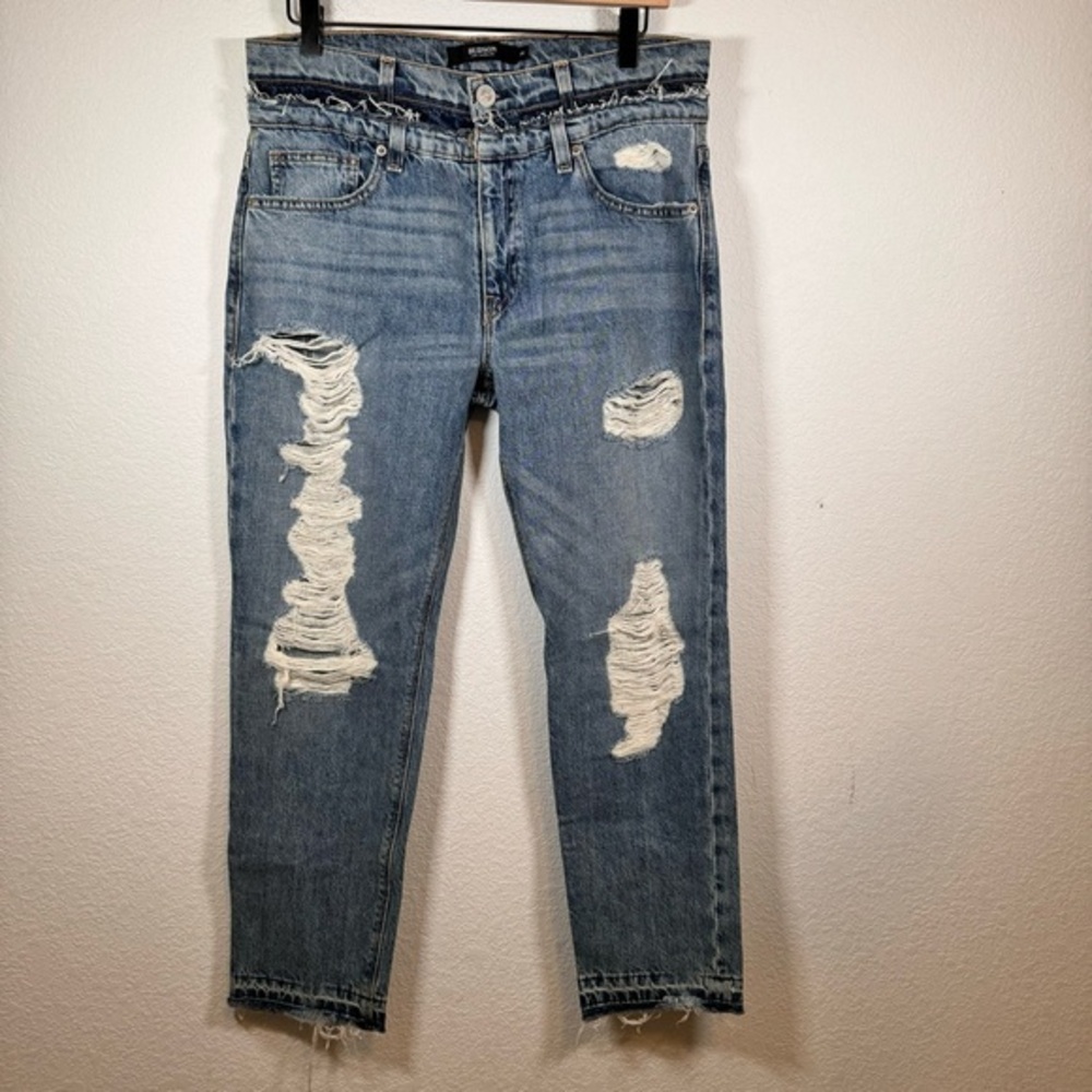 Hudson Los Angeles Jessi‎ Boyfriend Jeans Double waistband Women's size 26